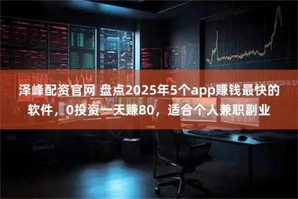 泽峰配资官网 盘点2025年5个app赚钱最快的软件，0投资一天赚80，适合个人兼职副业