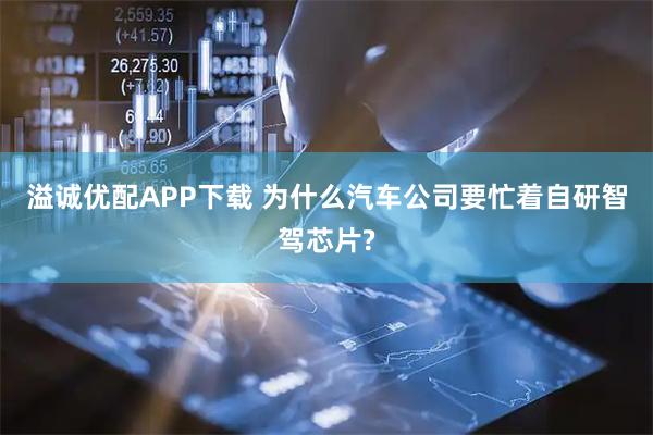 溢诚优配APP下载 为什么汽车公司要忙着自研智驾芯片?